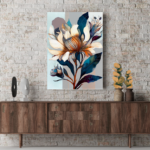 Lærredsbillede med blomster