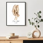 Plakat med familiens hænder