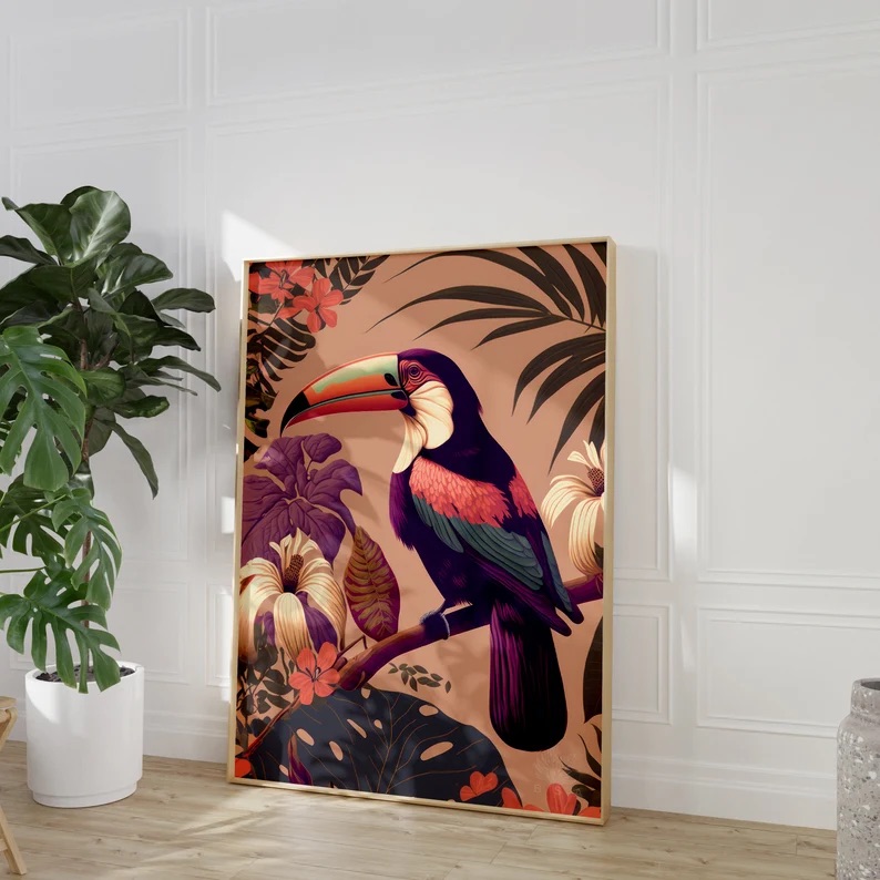 IMG_7916 Farverig plakat med en tukan