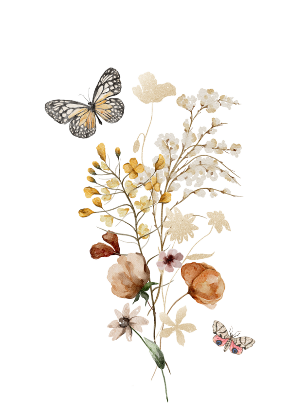 Plakat med vilde blomster