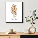 Plakat med familiens hænder