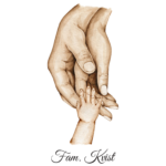 Plakat med familiens hænder