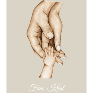 Plakat med familiens hænder