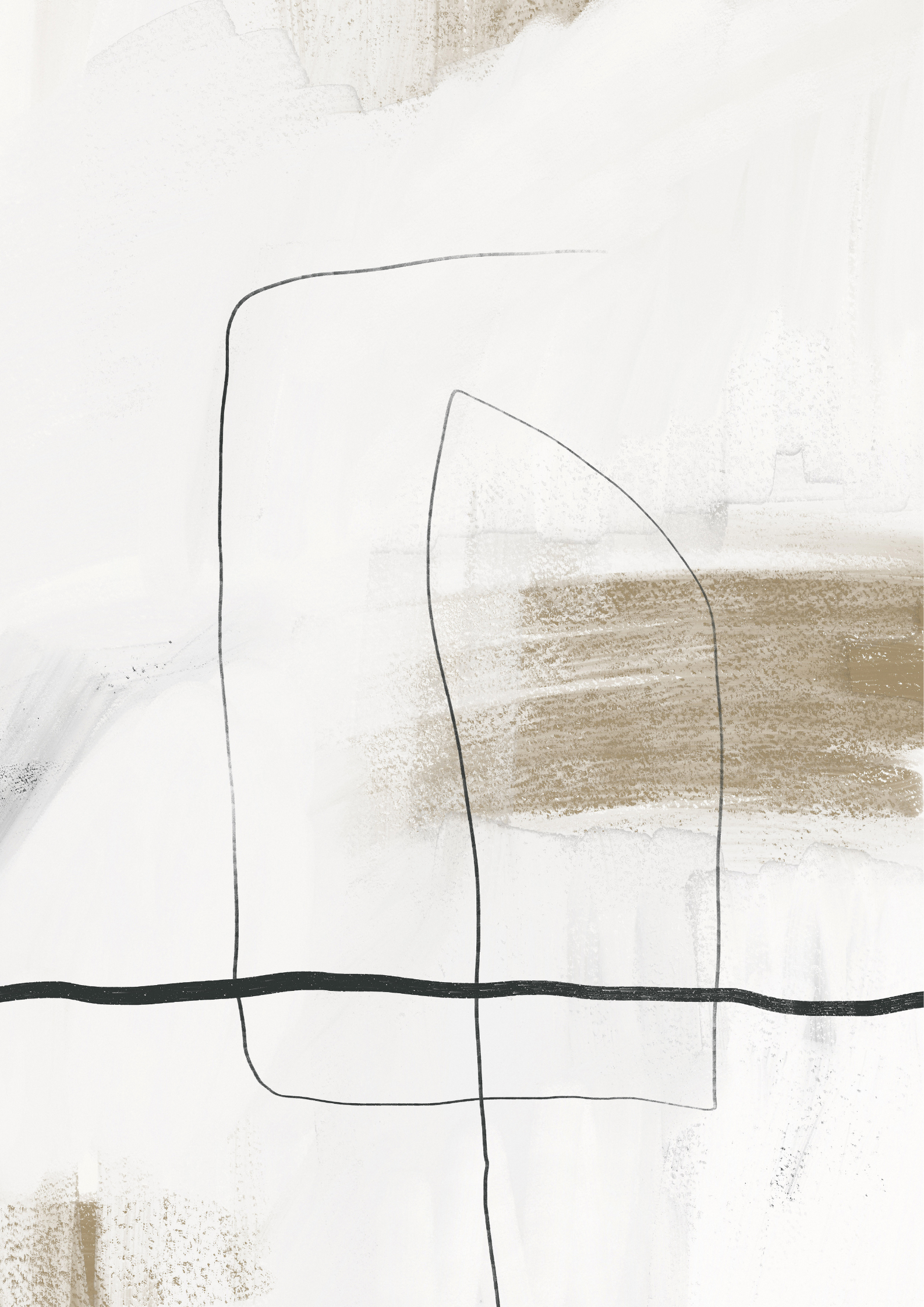 Nordic print No3 Moderne abstrakt kunst