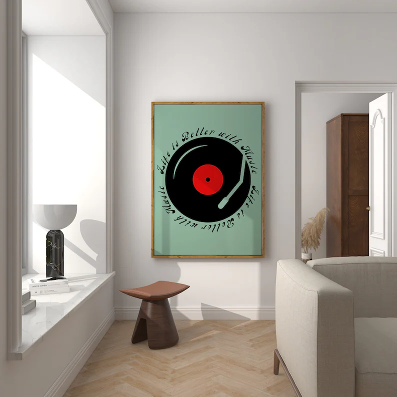 Vinyl plade plakat