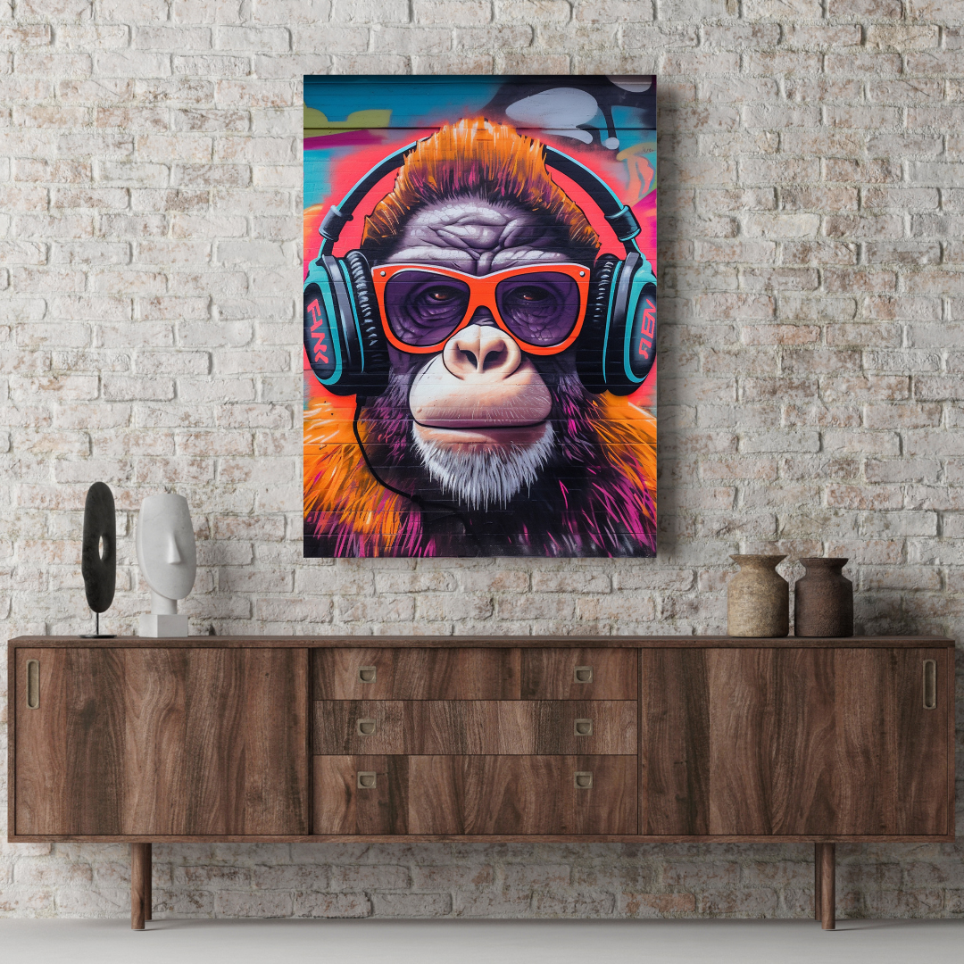 monkey lærred Gamer Monkey lærredsbilled