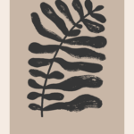 Abstrakt beige plakat