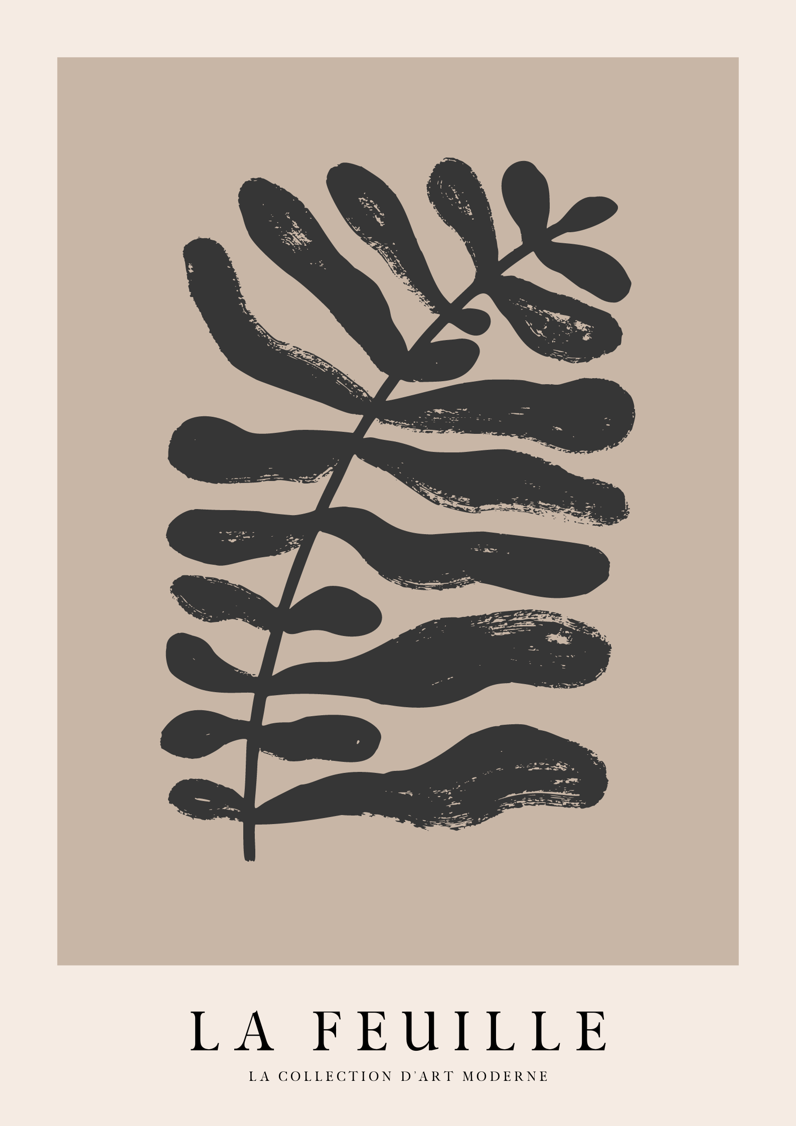 1708231 Abstrakt beige plakat