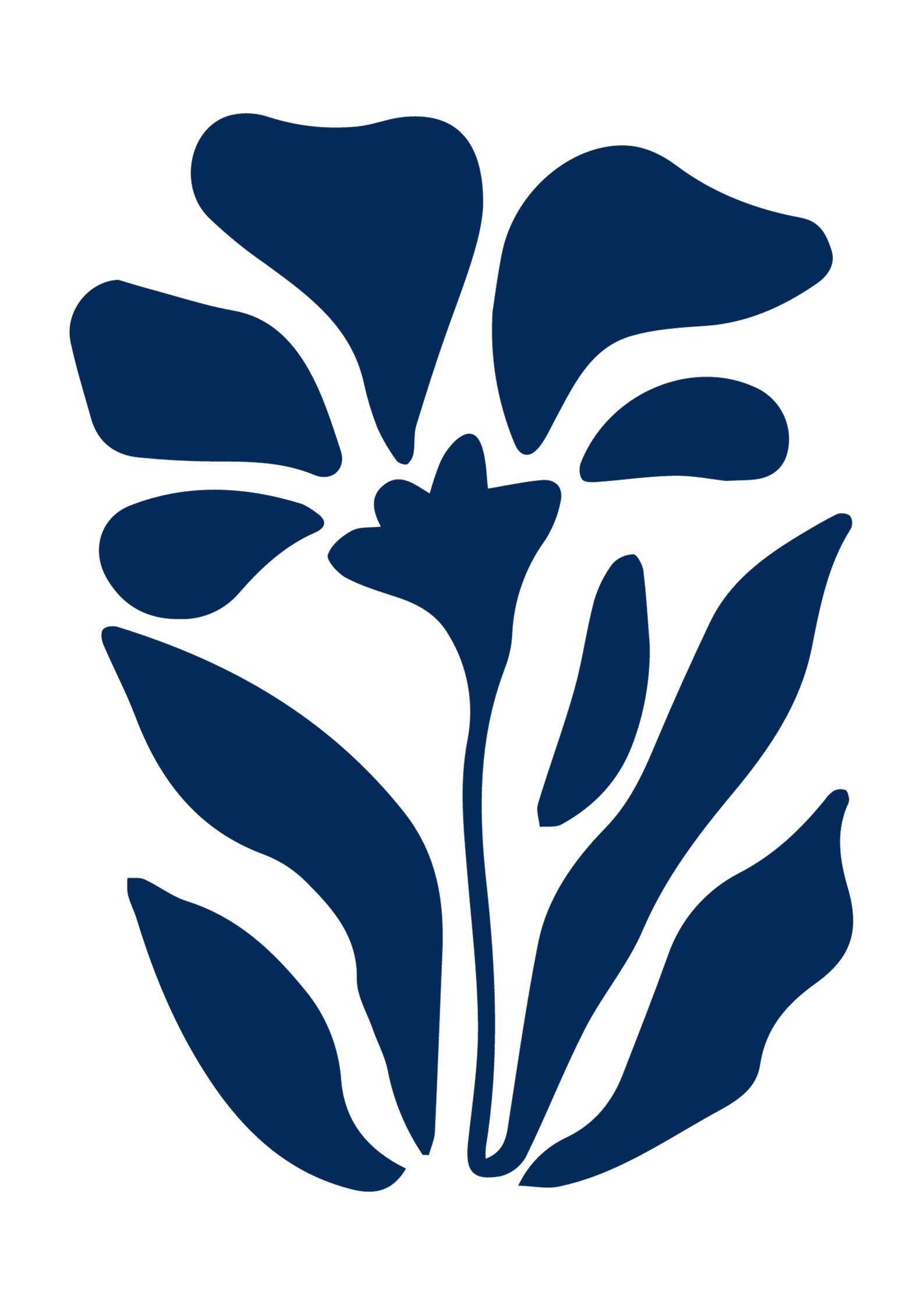 BLÅ BLOMST Abstrakt blomster plakat