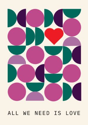 All we need is Love/lilla plakat