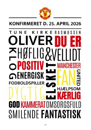 Personlig konfirmandplakat/manchester united