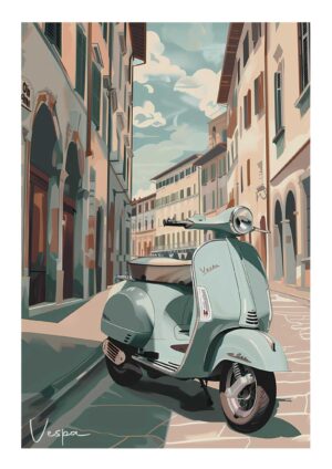 Vespa in Paris plakat