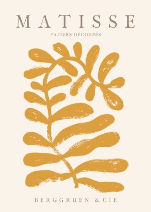 Une feuille/gul Plakat