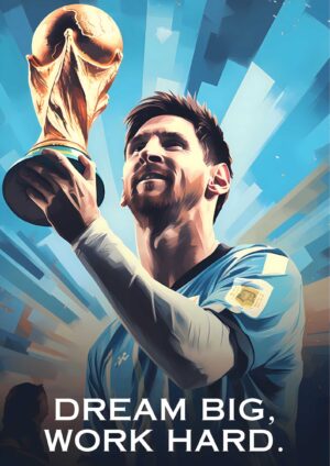 Messi DREAM BIG plakat