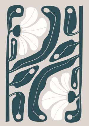 Flower abstract plakat