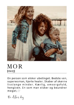 Mor plakat med eget foto - Mocca filter