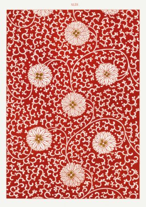 Red Flower Pattern plakat