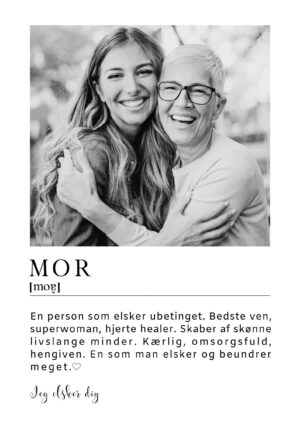 Mor plakat med eget foto - Grey filter