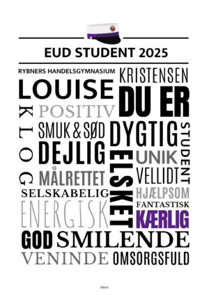 EUD personlig studenterplakat/pige