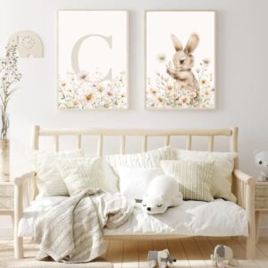 Flower Rabbit plakat SÆT