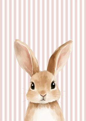 Bunny striped plakat