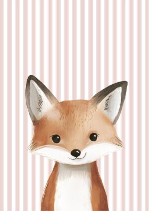 Fox striped plakat