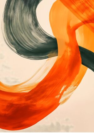 Orange Shapes plakat