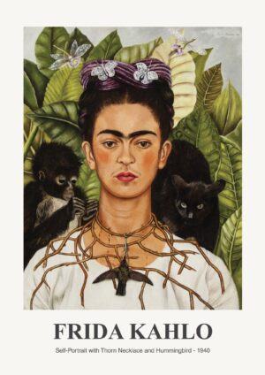 Frida Monkey and Cat plakat