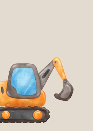 Yellow Excavator plakat