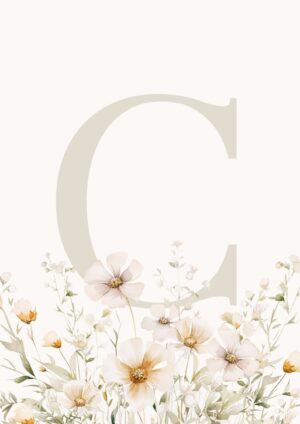 Navne plakat Flowers
