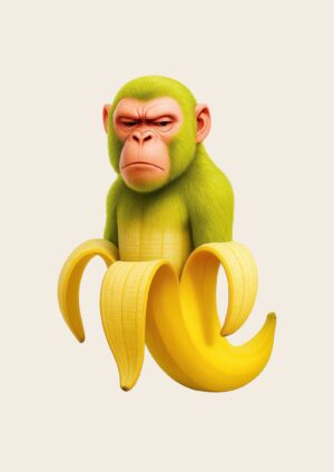 Brainrot Chimbanzini Bananini plakat