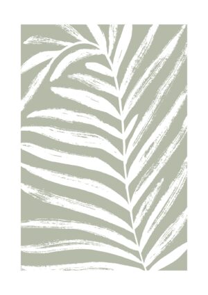 Une feuille vert Plakat
