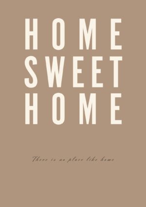 HOME SWEET HOME lys brun