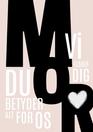 MOR LYSERØD plakat/flere børn