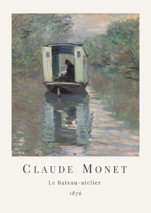 Claude Monet - Le Bateau-atelier plakat