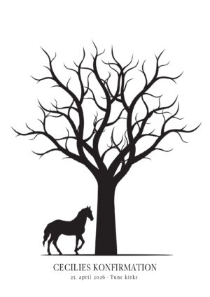 Fingeraftryk plakat/konfirmation hest