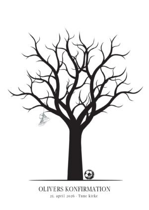 Fingeraftryk plakat/konfirmation fodbold