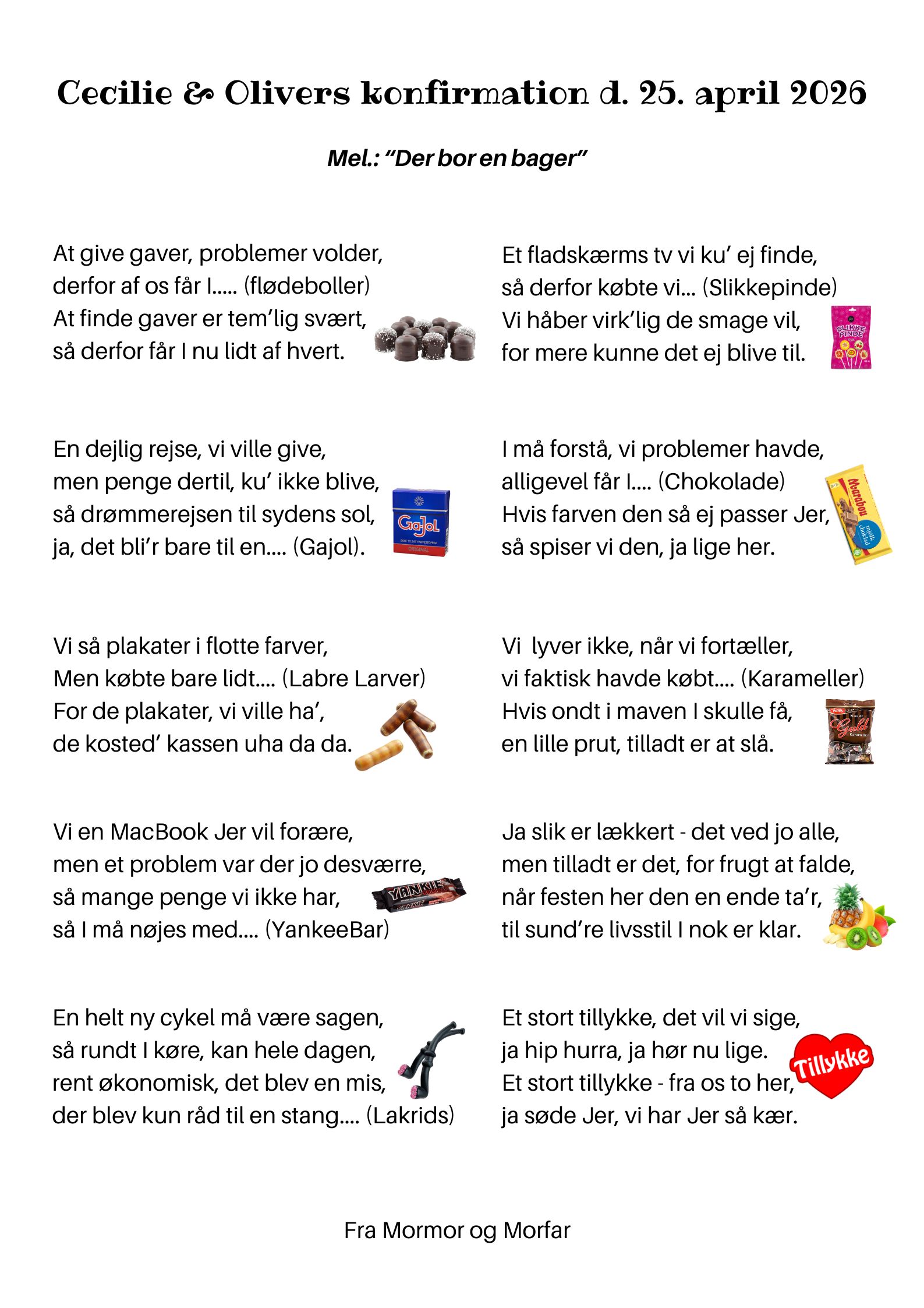 Kopi af Sliksang til flere fra en