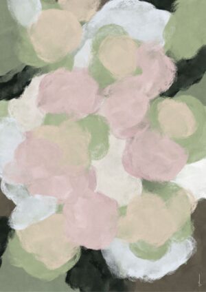 Abstract Floral No1/Lærredsbillede