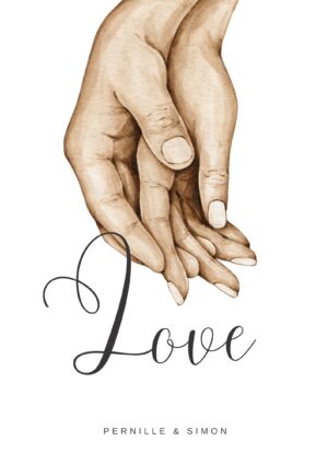 Love hands Watercolor plakat