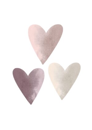 3 hearts plakat