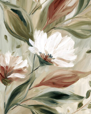 Green flower No1/Lærredsbillede