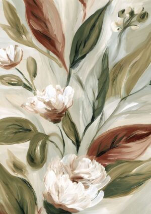 Green flower No2/Lærredsbillede