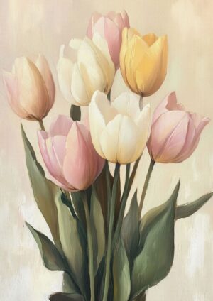 A bouquet of tulips plakat