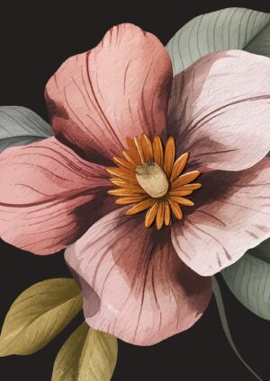 Flower wall art No2 plakat