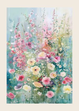 Romantic wildflower plakat