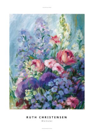Blomster No1 plakat af Ruth Christensen