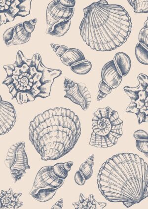 Blue Seashells plakat
