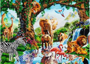 Dyr i junglen kunstplakat