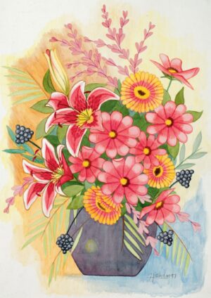 Sommerblomster kunstplakat